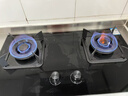 康佳（KONKA）燃氣灶煤氣灶雙灶家用 5.2kW大火力嵌入式臺式雙灶具玻璃面板爐頭可拆卸猛火灶 B401F 【天然氣】可拆卸爐頭 +黑鋼盛液盤(pán) 曬單實(shí)拍圖