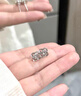 PT950鉑金耳釘女白金耳飾四葉草耳環(huán)莫桑鉆石耳墜送女友生日禮物 幸運四葉草鉑金耳釘+證書(shū) 曬單實(shí)拍圖