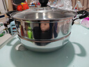 蘇泊爾（SUPOR） 304不銹鋼蒸鍋26cm雙層復底湯鍋二層蒸籠電磁爐鍋具SZ26B5 曬單實(shí)拍圖