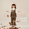 JELLYBABY女童洋氣套裝兒童秋款三件套小香風(fēng)小童秋裝童裝5歲寶寶春秋衣服 卡其 120 CM 曬單實(shí)拍圖