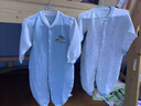 班杰威爾嬰兒衣服春秋季夾棉連體衣寶寶保暖哈衣爬服 保暖藍(lán)色2件裝 80碼 曬單實(shí)拍圖