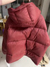 閨蜜穿搭新年紅色羽絨服女冬季2025新款韓系連帽短款面包服厚外套 紅色 優(yōu)質(zhì)版 XL  136-150斤 曬單實(shí)拍圖