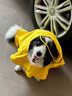 MIKI PAD狗狗雨衣中大型犬柯基邊牧金毛寵物雨衣斗篷防水雨披狗狗沖鋒衣 檸檬黃 #快穿設計 XL（背長(cháng)27-32 參考體重7-20斤） 曬單實(shí)拍圖