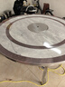 304不銹鋼內置轉盤(pán)火鍋桌子折疊餐桌圓桌帶轉盤(pán)帶電磁爐家用10人 1.6米內置1.2轉盤(pán)[仿灰理石紋] 曬單實(shí)拍圖