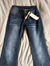 緋垚美式復古低腰辣妹微喇叭牛仔褲女2025新款百搭彈力修身顯瘦馬蹄褲 S 曬單實(shí)拍圖