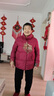 雪中飛羽絨服女短款2025冬季寬松保暖立領(lǐng)90絨外套媽媽裝棗紅色L 曬單實(shí)拍圖