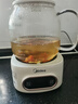 美的（Midea）花漾0膠水全玻璃全自動(dòng)養生壺 辦公室多功能煮茶壺 燒水壺恒溫電熱水壺煮茶器花茶壺1L YS10B101 曬單實(shí)拍圖