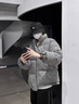 格斯嵐帝麂皮棉衣男款2025冬季新款立領(lǐng)棉服外套美式復古百搭加厚棉襖 黑色 XL 曬單實(shí)拍圖