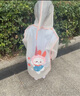 牧萌兒童雨衣男童女童防水全身雨披幼兒園小學(xué)生雨具 粉色草莓兔 M 曬單實(shí)拍圖