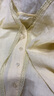 可然樸簡(jiǎn)【云崢】定染蕾絲飄帶 100%成衣洗亞麻 夏季新款法式襯衫上衣女裝 起司黃 M 曬單實(shí)拍圖