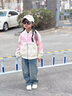 WVD國際品牌棒球服外套2025新款小女孩網(wǎng)紅公主衣服寶寶韓版夾克上衣 杏色 90 CM 曬單實(shí)拍圖