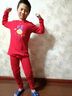 彩橋兒童內衣純棉男童本命年鴻運保暖內衣新年紅色女童秋衣秋褲套裝 大吉大利[紅色]-男童 150cm（建議身高140-150cm） 曬單實(shí)拍圖