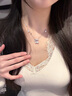 銀暖暖999純銀蝴蝶結(jié)藍風鈴項鏈女2025新款老婆七夕情人節(jié)禮物送女朋友 項鏈+國檢證書+米色雙開禮盒 曬單實拍圖
