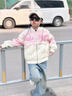WVD國際品牌棒球服外套2025新款小女孩網(wǎng)紅公主衣服寶寶韓版夾克上衣 杏色 90 CM 曬單實(shí)拍圖