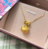 LOVING黃金吊墜hellokitty足金999凱蒂貓純金皇冠情人節七夕禮物送女友 黃金凱蒂貓吊墜+配S925鏈 金重約1.4g/克重多退少補 曬單實(shí)拍圖