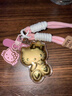 中國珠寶大褔hellokitty貓鑰匙扣黃金掛件足金KT貓手機(jī)鏈999包包掛飾禮物 KT貓鑰匙扣【20mg】（粉色禮盒) 曬單實拍圖