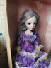 可兒娃娃玩具60厘米大娃女孩生日禮物禮服套裝可換裝 夢(mèng)想天使60厘米大娃-紫色禮服 曬單實(shí)拍圖
