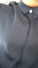 她享短袖襯衫女雪紡緞面通勤襯衣職場(chǎng)穿搭翻領(lǐng)設計感上衣T141C1848 曬單實(shí)拍圖