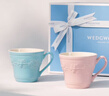 Wedgwood[結婚禮物]歡愉假日馬克杯情侶對杯杯子水杯咖啡杯高顏值 歡愉假日藍粉馬克杯 2個(gè) 350ml 曬單實(shí)拍圖