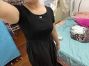 朵以（Duoyi）2025夏季新款赫本風(fēng)氣質(zhì)通勤蝴蝶短袖黑色連衣裙圓領(lǐng)小黑裙 黑色 L 曬單實(shí)拍圖