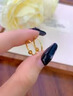 老鳳祥黃金小方糖耳環(huán)女款耳圈足金耳釘耳飾品教師節生日禮物送女友愛(ài)人 方糖耳環(huán)一對 約0.6g 曬單實(shí)拍圖