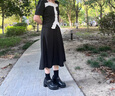 愛(ài)步（ECCO）七夕禮物 單鞋 25年新款輕奢牛皮扣帶增高粗跟高跟鞋 都市223543 黑色22354301001 37 曬單實(shí)拍圖