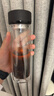 富光 男女士雙層玻璃杯 水杯 支持團(tuán)購(gòu)定制 304杯子泡茶杯400ML黑 曬單實(shí)拍圖