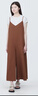 無(wú)印良品（MUJI） 女式 易干彈力泡泡紗 背帶褲 女裝夏季連體褲吊帶BC2JRA4S 磚紅色 L （165/88A） 曬單實(shí)拍圖