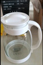 天喜（TIANXI）冷水壺大容量玻璃杯可過(guò)濾冷水壺耐熱茶具啤酒花茶家用涼水杯 【升級(jí)加厚】白色2000ml 曬單實(shí)拍圖