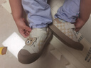 泰蘭尼斯童鞋秋季男女童幼兒園室內鞋防踢軟底休閑板鞋 白/杏 27碼 曬單實(shí)拍圖