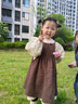 G.DUCKKIDS小黃鴨女童連衣裙秋裝中小童長(cháng)袖碎花裙套裝兒童裙子女寶寶公主裙 咖色 120 建議5~6歲【110-120cm】cm 曬單實(shí)拍圖