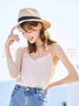 betu百圖女裝吊帶衫打底背心內(nèi)搭背心外穿V領(lǐng)無袖吊帶背心女2204T82 杏色 M 曬單實(shí)拍圖