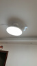美的（Midea）風(fēng)扇燈餐廳吊扇燈led臥室燈隱形扇葉遙控三防燈具熟睡風(fēng)包安裝 曬單實(shí)拍圖
