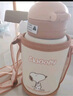 史努比（SNOOPY）兒童保溫杯帶吸管直飲男女小學(xué)生316不銹鋼喝水杯子雙蓋壺500ml咖 曬單實(shí)拍圖