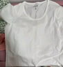 森馬（Semir）短袖t恤女短款合體顯瘦正肩內搭25夏涼感修身打底衫109325100001 曬單實(shí)拍圖
