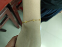周大福ING系列四芒星足金黃金手鏈女(工費380)15cm 約3.7g F235687 曬單實(shí)拍圖