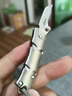 三刃木鈦合金迷你小刀隨身防身刀鑰匙掛飾吊墜刀快遞刀家用小刀 折疊刀 6328 珠光銀 曬單實(shí)拍圖