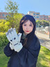 夏洛熊 XALORXION滑雪手套女冬季可愛卡通保暖觸屏戶外騎行防風(fēng)寒防水加絨手套 SK標(biāo)-粉黃 曬單實(shí)拍圖