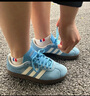adidas「T頭鞋」STADT經(jīng)典時(shí)尚薄底運動(dòng)板鞋男女阿迪達斯三葉草   藍色/亮白/漢玉白（推薦女生買(mǎi)小半碼）   42.5 曬單實(shí)拍圖