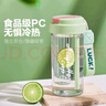 迪普爾吸管水杯女高顏值便攜杯子大容量耐高溫塑料帶茶隔水杯教師節(jié)禮物 曬單實(shí)拍圖