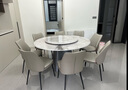 顧家家居（KUKA）大理石餐桌椅組合家用PT7119T 1.5M圓桌+松鼠皮椅*6+手動轉(zhuǎn)盤    曬單實拍圖