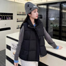 YAOJI2025新款短款馬甲女秋冬新款時(shí)尚洋氣立領(lǐng)女士坎肩馬夾無(wú)帽棉馬甲 白色 M 85-105斤 曬單實(shí)拍圖