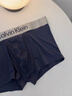 Calvin Klein內衣男士四條裝ck輕薄高彈低腰防夾臀四角褲平角內褲男NP2755O 5TL-黑/藏青/椰青灰/星空灰 4條 L 曬單實(shí)拍圖