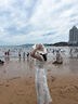 微光里2025夏季新款海邊度假風(fēng)吊帶裙紗荷葉邊沙灘裙三亞旅行拍照長裙 碎花裙紗長裙白色L碼100-120斤 曬單實拍圖
