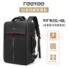 REEYEES5雙肩包男士背包大容量多功能包商務(wù)出差旅行多用男包防水電腦包 騎士黑 曬單實(shí)拍圖