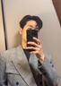 蔓笙美式復古耳釘男士小眾簡約高級感耳環(huán)男潮流鑲鉆耳骨釘新款送男友 黑色單只 曬單實拍圖