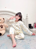 童話酷酷2025新款女童睡衣春秋季兒童女孩純棉長袖大童洋氣公主家居服秋款 258100純棉漸變蝴蝶 140 碼建議身高135cm左右穿 65斤內(nèi) 曬單實拍圖