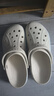 卡駱馳（CROCS）洞洞鞋貝雅卡駱班輕便耐磨一腳蹬休閑鞋|205089 冬日白/彩色-1LI 41 /42(260mm) 曬單實(shí)拍圖