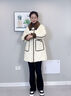 雪中飛羽絨服女士中長(zhǎng)款2025羊羔毛翻領(lǐng)牛角扣時(shí)尚氣質(zhì)休閑外套米白S 曬單實(shí)拍圖