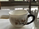FANCYCHIC主杯帶把茶杯個(gè)專用手柄把手茶杯小號(hào)陶瓷茶杯家用精致豪華 羊脂玉瓷-浮雕梅花杯 80mL 曬單實(shí)拍圖